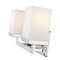 Z-Lite Tidal 2 Light Vanity, Chrome & Matte Opal 1901-2V - alternate 2